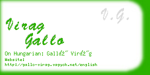 virag gallo business card